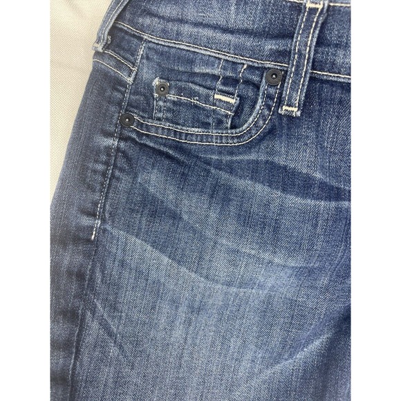 Women's 7 Seven for all mankind crop flare denim jeans size 27 - Picture 3 of 13